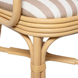 Dorine Striped Dining Armchair, Khaki-Furniture - Dining-High Fashion Home