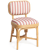 Dorine Striped Dining Chair, Cherry-Furniture - Dining-High Fashion Home
