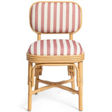 Dorine Striped Dining Chair, Cherry-Furniture - Dining-High Fashion Home