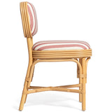 Dorine Striped Dining Chair, Cherry-Furniture - Dining-High Fashion Home