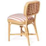 Dorine Striped Dining Chair, Cherry-Furniture - Dining-High Fashion Home