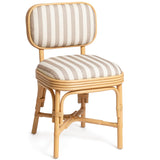 Dorine Striped Dining Chair, Khaki-Furniture - Dining-High Fashion Home