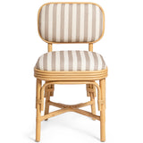Dorine Striped Dining Chair, Khaki-Furniture - Dining-High Fashion Home