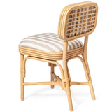 Dorine Striped Dining Chair, Khaki-Furniture - Dining-High Fashion Home