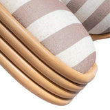 Dorine Striped Dining Chair, Khaki-Furniture - Dining-High Fashion Home