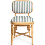 Dorine Striped Dining Chair, Mint Green-Furniture - Dining-High Fashion Home