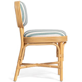 Dorine Striped Dining Chair, Mint Green-Furniture - Dining-High Fashion Home