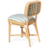 Dorine Striped Dining Chair, Mint Green-Furniture - Dining-High Fashion Home