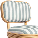Dorine Striped Dining Chair, Mint Green-Furniture - Dining-High Fashion Home