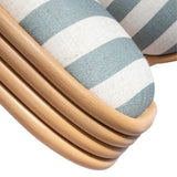 Dorine Striped Dining Chair, Mint Green-Furniture - Dining-High Fashion Home