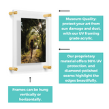20x30" Photo Floating Acrylic Clear Picture Frame (Frame Size 23x33")-Frames-High Fashion Home