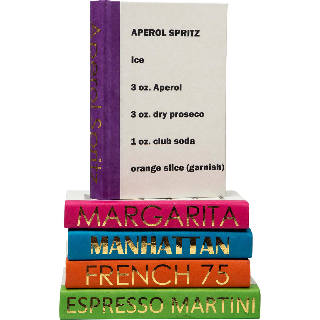 Bold Stack Mixology Stack of Books, Bold Colors – High Fashion Home