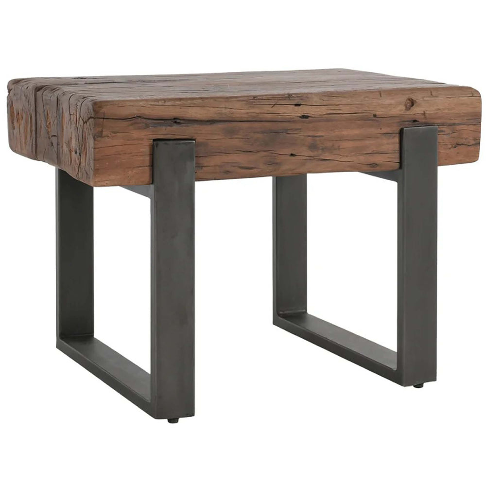 Duarte Rectangular End Table, Rustic Brown-Furniture - Accent Tables-High Fashion Home