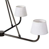 Dudley Chandelier, White/Dark Antique Iron