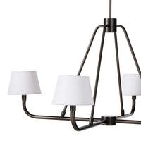 Dudley Chandelier, White/Dark Antique Iron