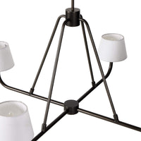 Dudley Chandelier, White/Dark Antique Iron