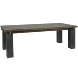 Duncan Rectabgular Dining Table, Suede Brown/Carbon Black-Furniture - Dining-High Fashion Home