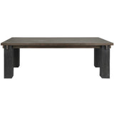 Duncan Rectabgular Dining Table, Suede Brown/Carbon Black-Furniture - Dining-High Fashion Home