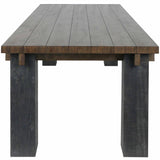 Duncan Rectabgular Dining Table, Suede Brown/Carbon Black-Furniture - Dining-High Fashion Home