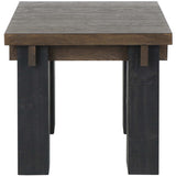 Duncan Square End Table, Suede Brown/Carbon Black