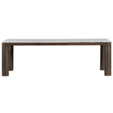 Durham Dining Table, White Marble-Furniture - Dining-High Fashion Home