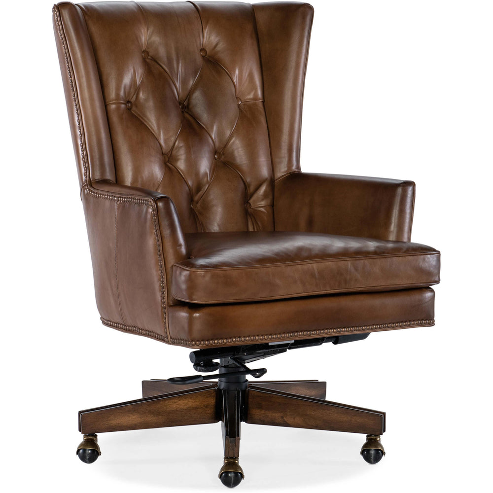 Finley Leather Executive Chair, Checkmate Pawn-Furniture - Office-High Fashion Home