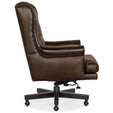 Charleston Leather Executive Swivel Tilt Chair, Old Saddle Cocoa