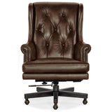 Charleston Leather Executive Swivel Tilt Chair, Old Saddle Cocoa