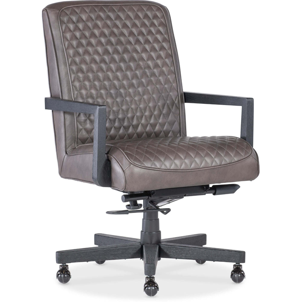 Shadow Leather Executive Chair, Ankur Dark Brown