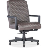 Shadow Leather Executive Chair, Ankur Dark Brown