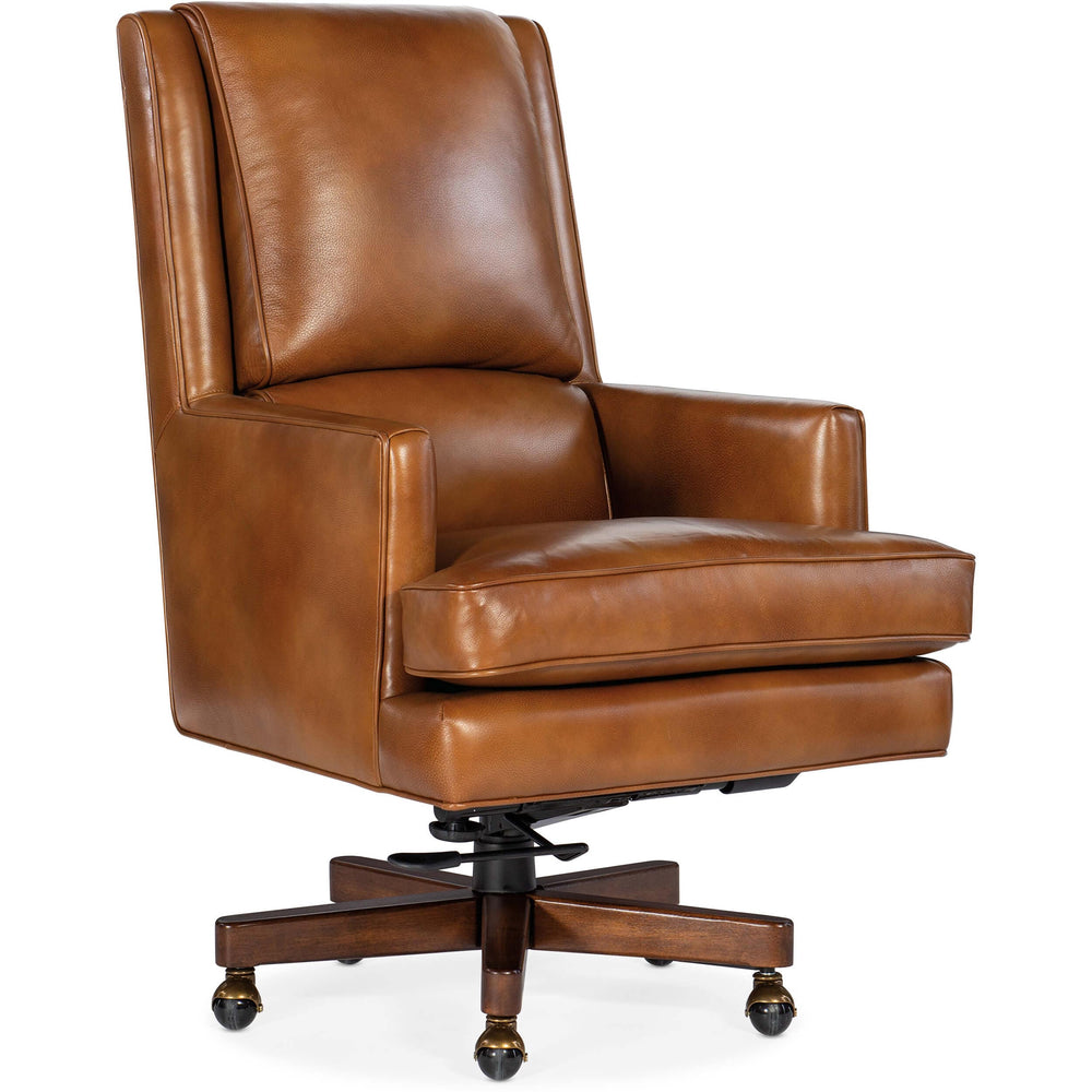 Wright Executive Swivel Tilt Leather Chair, Voyage Cedar-Furniture - Office-High Fashion Home