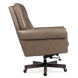 Lenora Leather Swivel Tilt Executive Chair, Brown-Furniture - Office-High Fashion Home