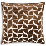 Eclipse Pillow, Coffee Geometric