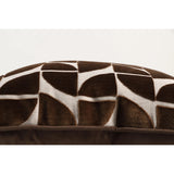 Eclipse Pillow, Coffee Geometric