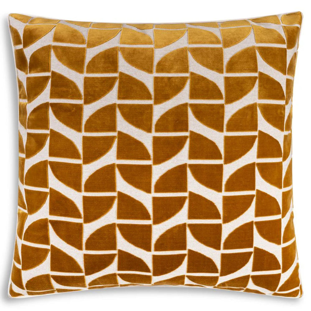 Eclipse Pillow, Gold Geometric