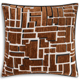 Eclipse Pillow, Coffee Modern Grid