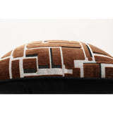 Eclipse Pillow, Coffee Modern Grid