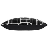 Eclipse Pillow, Black Modern Grid