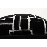Eclipse Pillow, Black Modern Grid