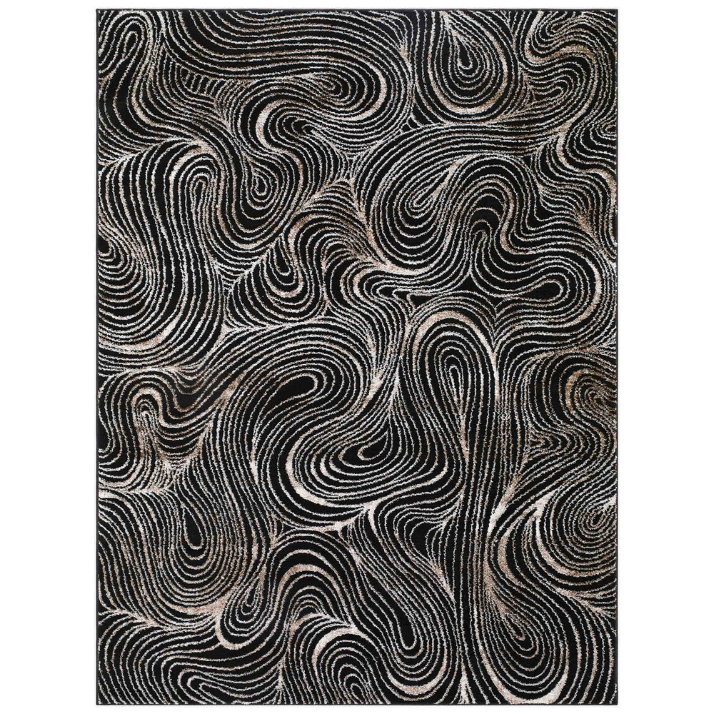Elle Decor x Livabliss Rug Grenelle EDGN-2306, Black/Beige