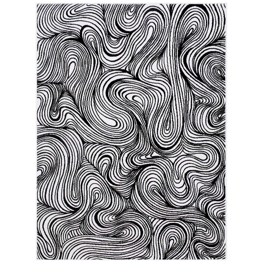 Elle Decor x Livabliss Rug Grenelle EDGN-2307, Black/White