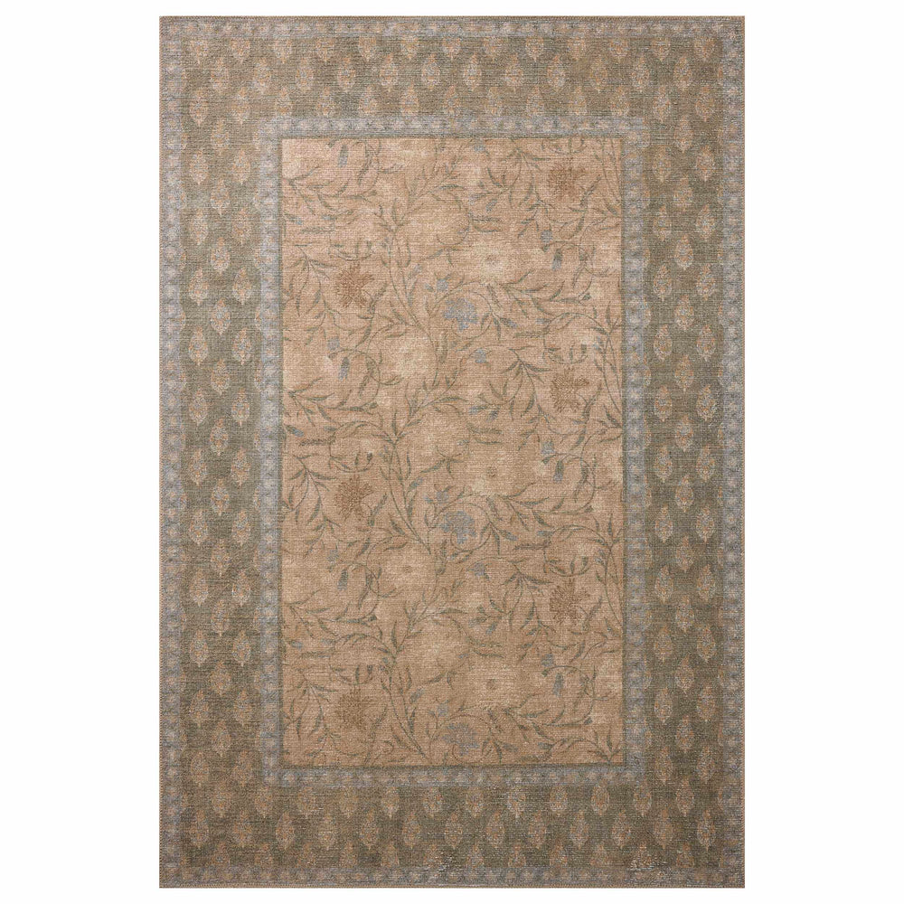 Rifle Paper Co. x Loloi Rug Edinburgh EDN-01, Sand/Green