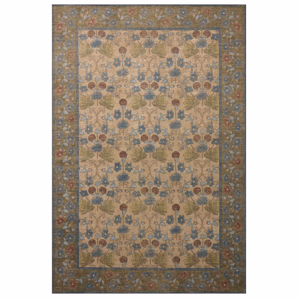 Rifle Paper Co. × Loloi Rug Edinburgh EDN-02, Tan/Olive