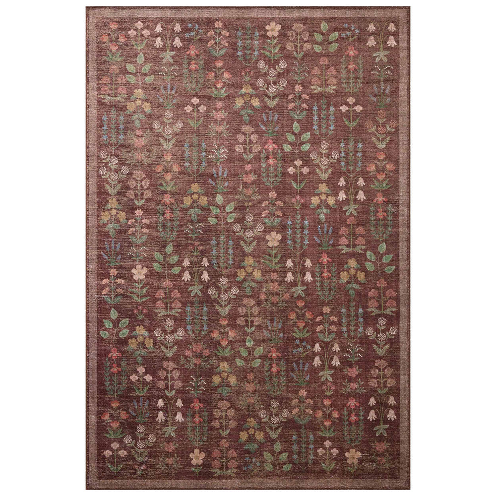 Rifle Paper Co. x Loloi Rug Edinburgh EDN-03, Merlot/Multi