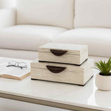 Hadwin Boxes, Cream-Accessories-High Fashion Home