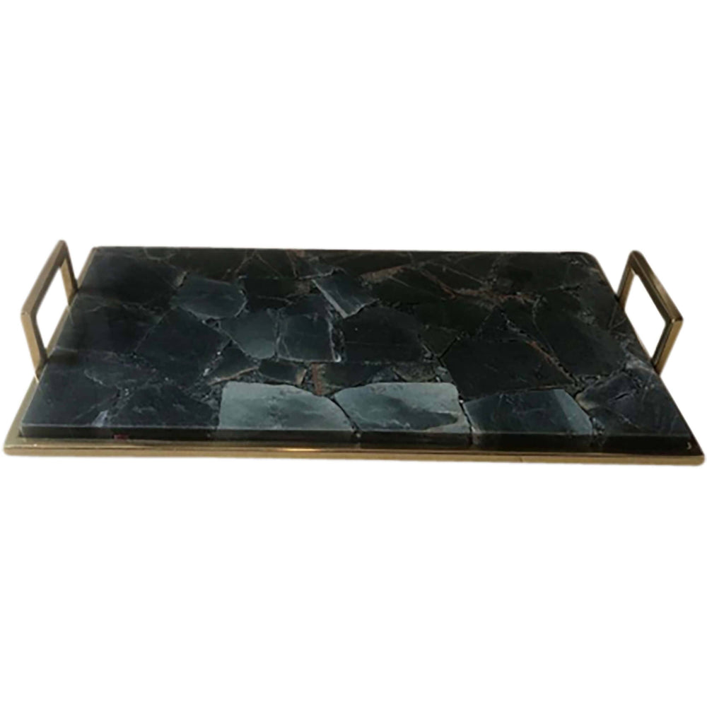 Timor Agate Tray, Green