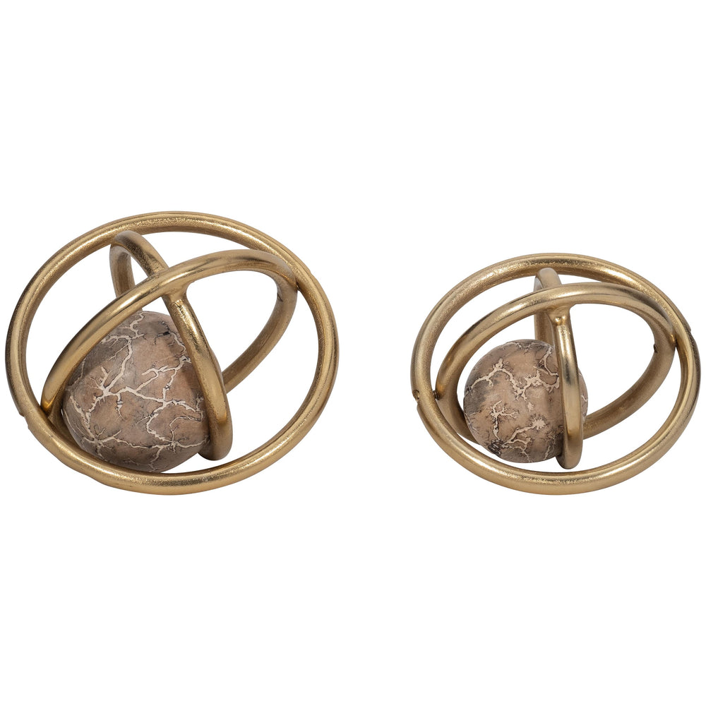 Solaro Orbs, Gold, Set of 2