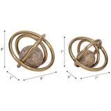 Solaro Orbs, Gold, Set of 2