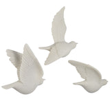 Horizon Bird Wall Decor, White, Set of 3