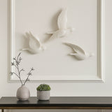 Horizon Bird Wall Decor, White, Set of 3